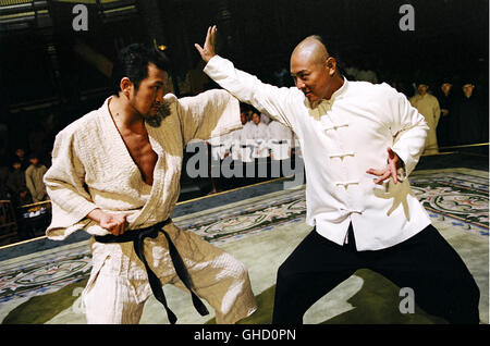 Le fearless Huo Yuan Jia Hong Kong/USA 2006 Ronny Yu Der Japaner Anno Tanaka (NAKAMURA SHIDOU) Chinois Huo Yuanjia und der (JET LI) sind ebenbürtige Gegner. Regie : Ronny Yu aka. Huo Yuan Jia Banque D'Images