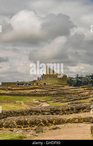 Ingapirca, un emplacement touristique dans laquelle se trouve un ancien temple inca situé dans la province de Manabi, Équateur Banque D'Images