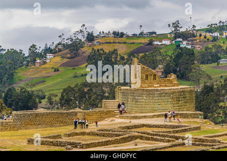 Ingapirca, un emplacement touristique dans laquelle se trouve un ancien temple inca situé dans la province de Manabi, Équateur Banque D'Images