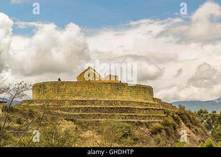 Ingapirca, un emplacement touristique dans laquelle se trouve un ancien temple inca situé dans la province de Manabi, Équateur Banque D'Images