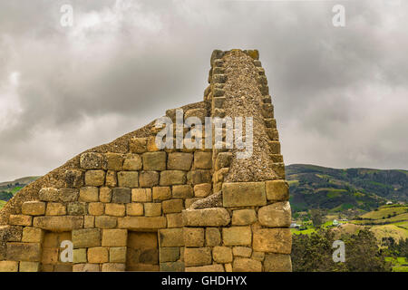 Ingapirca, un emplacement touristique dans laquelle se trouve un ancien temple inca situé dans la province de Manabi, Équateur Banque D'Images