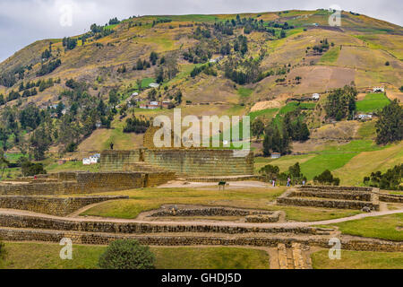 Ingapirca, un emplacement touristique dans laquelle se trouve un ancien temple inca situé dans la province de Manabi, Équateur Banque D'Images
