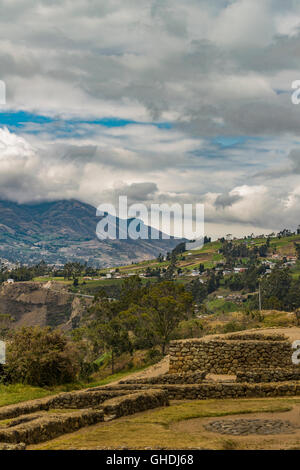 Ingapirca, un emplacement touristique dans laquelle se trouve un ancien temple inca situé dans la province de Manabi, Équateur Banque D'Images