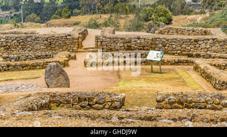 Ingapirca, un emplacement touristique dans laquelle se trouve un ancien temple inca situé dans la province de Manabi, Équateur Banque D'Images