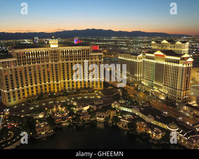 Vue sur Las Vegas du haut dans l'air Banque D'Images