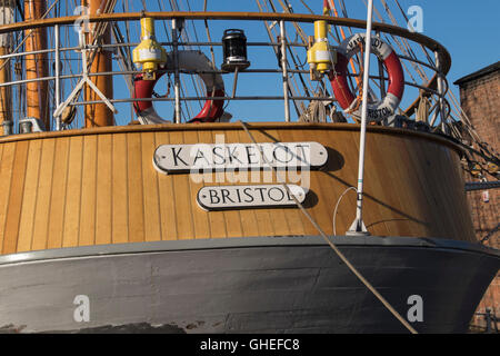 Tall Ship Kaskelot en cale sèche pour des réparations et entretien Banque D'Images