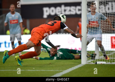 HADERSLEV, DENAMRK - Août 4, 2016 : troisième série d'élimination match SonderjyskE - KGHM Zaglebie Lubin 1:1. Banque D'Images