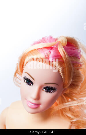 Visage de poupée Barbie Banque D'Images