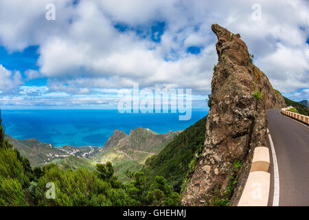 High angle view sur Taganana Tenerife Banque D'Images