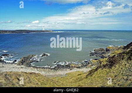 Phare de Balnagask Nigg Bay Banque D'Images