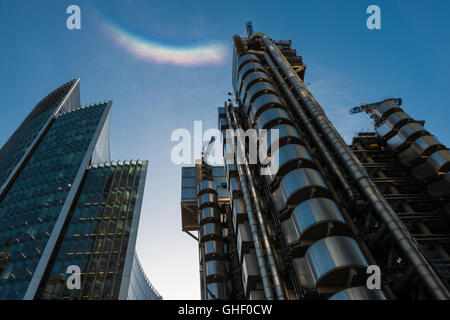 Le Lloyd's Building (Inside Out) et l'Édifice Willis, Lime Street, City of London, Londres, Royaume-Uni Banque D'Images