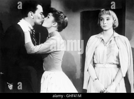 Le piège d'offres USA 1955 Charles Walters Frank SINATRA (Charlie Y. Reader), Debbie Reynolds (Julie Gillis), Carolyn JONES (Helen) Régie : Charles Walters Banque D'Images