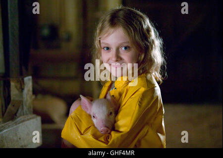 SCHWEINCHEN WILBUR UND SEINE FREUNDE Charlotte USA Web 2006 Gary Winick Charlotte Web / Fern (Dakota Fanning) und Schweinchen Wilbur Regie : Gary Winick aka. Web charlottes Banque D'Images