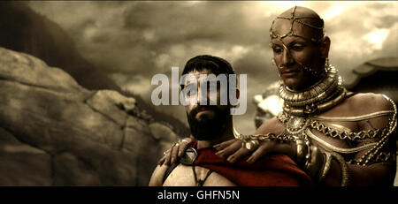 300 300 USA 2006 / 300 de Zack Snyder le roi Léonidas (Gerard Butler) et Xerxès (RODRIGO SANTORO) Régie : Zack Snyder aka. 300 Banque D'Images