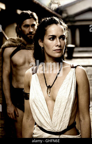 300 300 USA 2006 / 300 de Zack Snyder le roi Léonidas (Gerard Butler) et la Reine Gorgo (Lena Headey) Régie : Zack Snyder aka. 300 Banque D'Images
