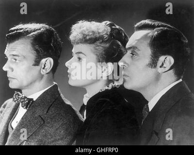 JOSEPH COTTEN (Brian Cameron), Ingrid Bergman (Paula Alquist Anton), Charles Boyer (Gregory Anton) Régie : George Cukor Banque D'Images