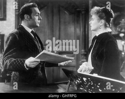 CHARLES BOYER (Gregory Anton), Ingrid Bergman (Paula Alquist Anton) Régie : George Cukor Banque D'Images