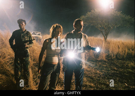 Die Fährte des Grauens / BROOK LANGTON comme maîtres d'Aviva et DOMINIC PURCELL comme Tim Manfrey dans une scène de PRIMEVAL, réalisé par Michael Katleman. Régie : Michael Katleman aka. Primeval Banque D'Images