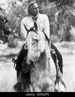 Duell am Missouri - Le Missouri Breaks USA 1976 / Arthur Penn Marlon Brando (Robert E. Clayton) Régie : Arthur Penn aka. Le Missouri Breaks Banque D'Images