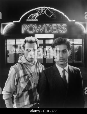 Johnny (Daniel Day Lewis), Omar (GORDON WARNECKE) Régie : Stephen Frears aka. My Beautiful Laundrette Banque D'Images