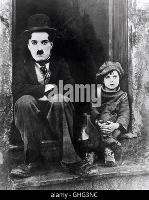 Charles Chaplin et Jackie Coogan dans 'Le Kid', 1920. 96/FC Banque D'Images