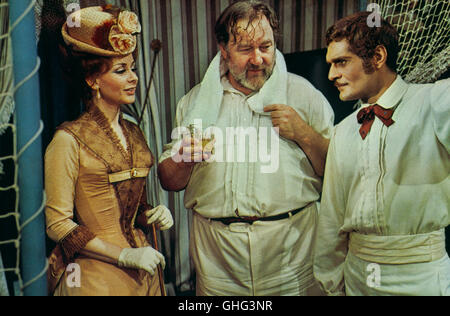 ANDREA PARISY (Princesse Stéphanie), JAMES ROBERTSON JUSTICE (Edward, prince de Galles), Omar Sharif (l'Archiduc Rudolph) Régie : Terence Young Banque D'Images