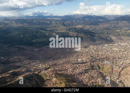 Pérou - 11 mai : Vue aérienne de la ville de Cusco au Pérou. 11 mai 2016, le Pérou. Banque D'Images