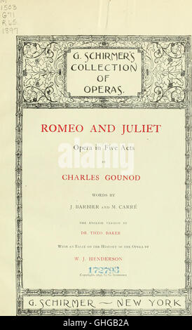 Romeo et Juliette - opéra en cinq actes (1897)