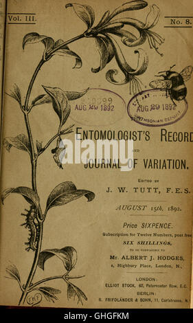 L'entomologiste du dossier et du journal officiel de variation (1892)