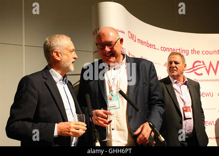 Liverpool, Royaume-Uni. 26 Septembre, 2016. Entretiens avec Jeremy Corbyn Dave les dirigeants de paroisse de l'Union européenne à une communication fringe meeting lors de la conférence du parti travailliste à Liverpool. Credit : Rupert Rivett/Alamy Live News Banque D'Images