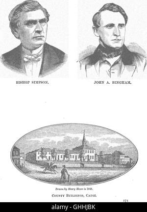 Collections historiques de l'Ohio- une encyclopédie de l'État ; les deux Histoire, Géographie générale et locale avec des descriptions de ses comtés, villes et villages, son agriculture, la fabrication, l'exploitation minière Banque D'Images