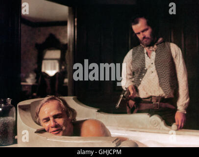 Duell am Missouri - Le Missouri Breaks USA 1976 / Arthur Penn Marlon Brando (Robert Clayton), Jack Nicholson (Tom Logan) Régie : Arthur Penn aka. Pause du Missouri Banque D'Images