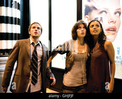 Cloverfield / Rob Hawkins (Michael STAHL-DAVID), Marlena Diamond (Lizzy Caplan) et Lily Ford (Jessica Lucas) Régie : Matt Reeves aka. Cloverfield Banque D'Images