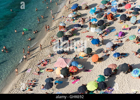 La plage de Tropea, Calabre, Italie Banque D'Images