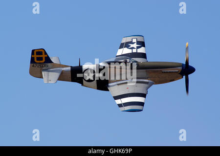 Peter Teichman battant Mustang P-51D Jumpin Jaques à Southport Banque D'Images