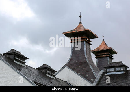 Toit pagode aérée d'une distillerie de whisky écossais. Photo prise le : Septembre 13th, 2015 Banque D'Images