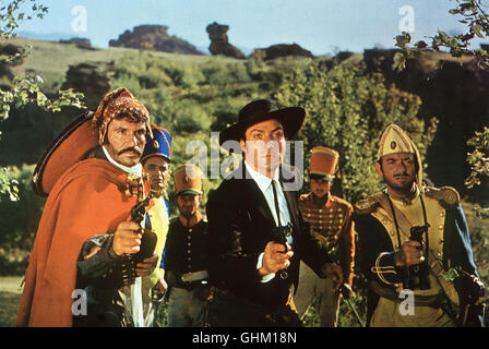 Das Vermächtnis des Inka im Jahre 1865 : Der junge Inkaprinz Haukaropora ist für die Indianer die letzte Hoffnung, Das alte Reich und dessen einstige wiederzuerlangen Macht. Dazu Doch erst müssen die Eroberer weißer bär aus dem Land gejagt werden. Der Gangster Gambusino und Perillo, Kopf eines-révolution tionären Gruppe, versuchen, die Indianer zu einem Aufstand, aufzustacheln sagenhaften um den Inkaschatz donc un zu gelangen. Als der letzte Inka-Sprozum ß l'OMC bereit ist, die société planen Banditen seinen mord. Voir mit Perillo (RIK BATTAGLIA) und Gambusino (FRANCESCO RABAL). Regie : Georg Marischka Banque D'Images