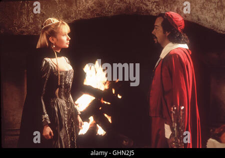 Kardinal Richelieu (TIM CURRY) und Milady de Winter (REBECCA DE MORNDAY) société planen, die königin zu kompromitieren. Regie : Stephen Herek aka. Les trois mousquetaires Banque D'Images
