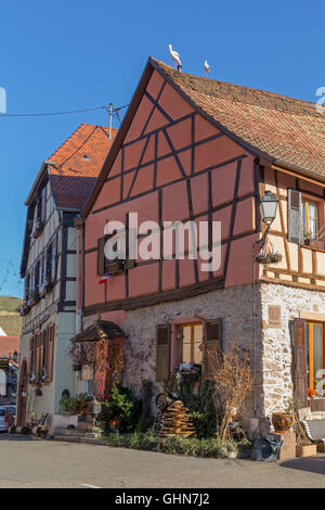 Ribeauville sur des Vins d'Alsace, France. Banque D'Images