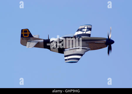 Peter Teichman battant Mustang P-51D Jumpin Jaques à Southport Banque D'Images