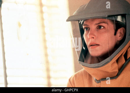 LAUTLOSE ÉCLOSION - Killer - In der kalifornischen Klein-Stadt Cedar Creek bricht eine tödliche plaies aus. Offensichtlich wurde ein aus Afrika importiert Killervirus... Bild : Für den Virologen Ex-Frau Sam Daniels und seine Roberta Keough (Rene Russo) beginnt mit der Zeit ein Wettlauf Anti-Serum, ein zu finden. Regie : Wolfgang Petersen aka. Déclenchement Banque D'Images