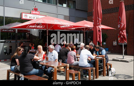 Club bar, stade Millerntor, club de football de FC. St Pauli, Hambourg, Allemagne, Europe Banque D'Images