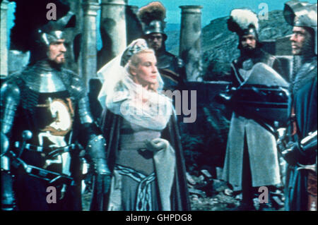 DIE RITTER DER TAFELRUNDE - voir mit König Artus (MEL FERRER), Elaine (MAURREN SWANSON) und Modred (STANLEY BAKER). Regie : Richard Thorpe aka. Chevaliers de la Table ronde Banque D'Images