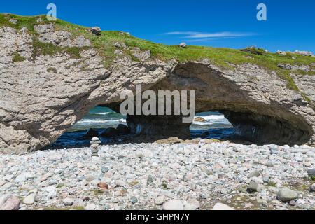 Arches Provincial Park sur la péninsule du Nord, Terre-Neuve et Labrador, Canada. Banque D'Images