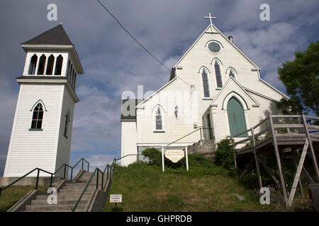 St George's Anglican Church à Brigus, Terre-Neuve et Labrador, Canada. Le bâtiment a tenu son premier service en 1877 et est un Banque D'Images