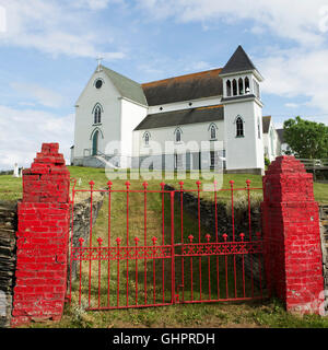 Menant à St George's Anglican Church à Brigus, Terre-Neuve et Labrador, Canada. Le bâtiment a tenu son service frist Banque D'Images