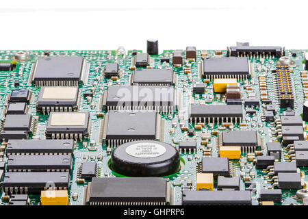 Images empilées pour produire une image d'un stacked focus circuit board Banque D'Images