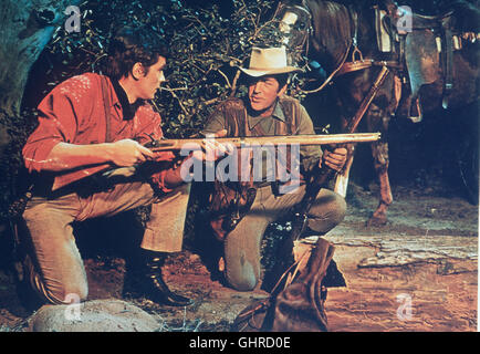 ZWEI KERLE TOLLE AU TEXAS Texas de l'autre côté de la rivière USA 1966 - Michael Gordon nach einem trifft Duell der spanische Edelmann Don Andrea (Alain Delon) auf den texanischen Aufschneider (DEAN MARTIN). Erleben Sie aufregende Abenteuer ... Régie : Michael Gordon aka. Le Texas de l'autre côté de la rivière Banque D'Images