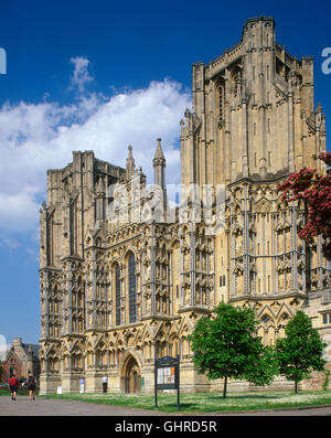 La cathédrale de Wells, Somerset, England, UK Banque D'Images