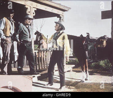 Sein guerre colt schneller - Der Abenteurer texanische Buchanan (RANDOLPH SCOTT, r.) propose sich auf die Seite des Juan Mexikaners Agry-Brüder im Kampf gegen die. Regie : Budd Boetticher aka. Buchanan Rides seul Banque D'Images